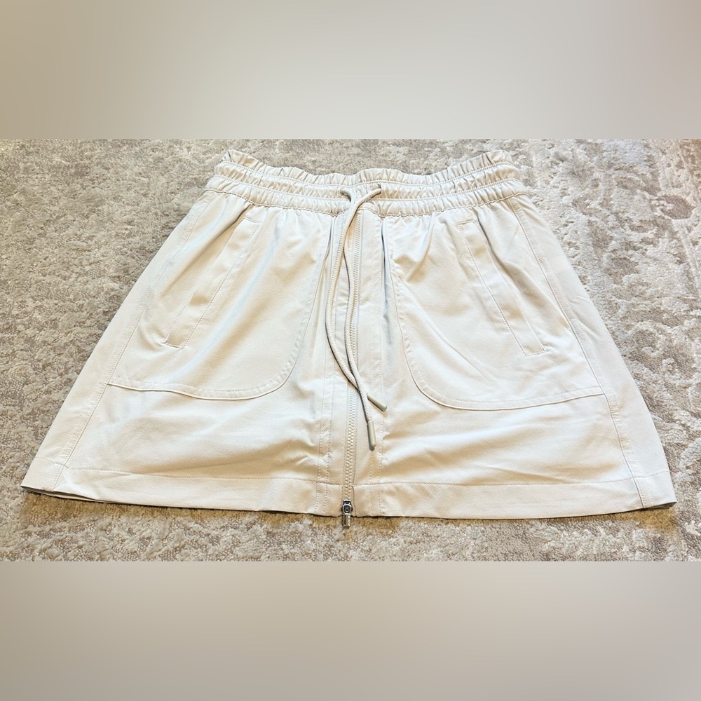 Athleta Active Gray Elastic Drawstring Waist Zip … - image 5